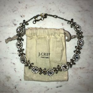 J Crew Factory Statement Necklace Clear Faux Diamond Jewels